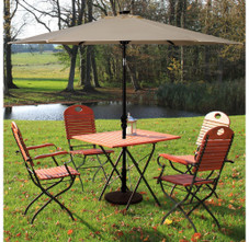 9-Foot Solar LED Tilt Patio Umbrella with Crank product image