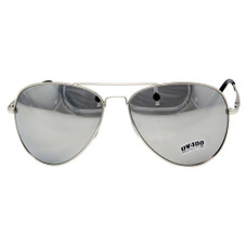 'Aviate' Steel and Black Aviator Sunglasses product image