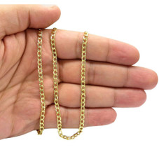 10K Yellow Gold 3.5mm Cuban Chain product image