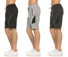 Men's Moisture-Wicking Shorts with Zipper Pockets (3-Pack)  product image