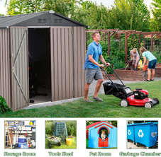 Outdoor Metal Storage Shed (7' x 7' or 10' x 8') product image