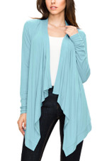 Women's Basic Draped Long Sleeve Open Front Knit Cardigan product image