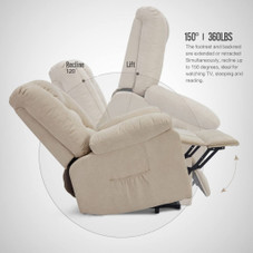 Electric Power Lift Recliner Chair with Side Pockets and Heated Massage product image