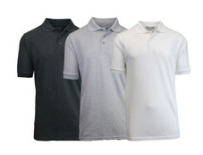 Men's Slim Fit Pique Polo Shirts (3-Pack) product image