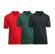 Men's Slim Fit Pique Polo Shirts (3-Pack) product image