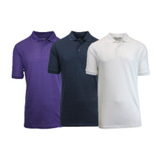 Men's Slim Fit Pique Polo Shirts (3-Pack) product image