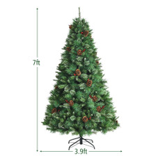 6- to 8-Foot Unlit Unhinged PVC Artificial Christmas Pine Tree product image