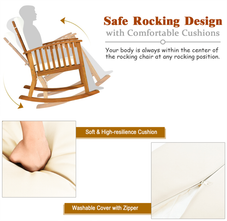 Acacia Wood Patio Rocking Chair & Coffee Table product image