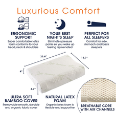 Cheer Collection Foam Pillow With Bamboo Cover product image