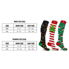 Holiday Fun and Christmas Knee-High Compression Socks (3-Pair) product image