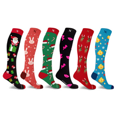 Holiday Fun and Christmas Knee-High Compression Socks (3-Pair) product image