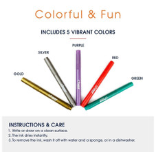 Cheer Collection Metallic Colors Wine Glass Markers product image