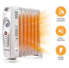 Portable 700 W Mini Electric Oil Filled Radiator Heater product image