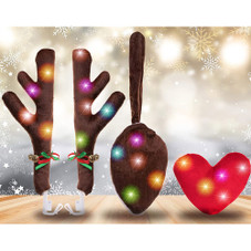 Car Reindeer Antlers, Heart Nose, And Tail With Led Lights product image