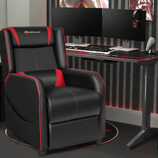 Massage Gaming PU Leather Single Recliner Chair with Footrest product image