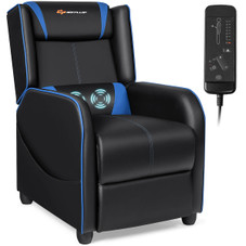 Massage Gaming PU Leather Single Recliner Chair with Footrest product image