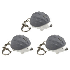 Keygear® Hedgehog Keychain Charm with LED Light & Sound Effect (3-Pack) product image
