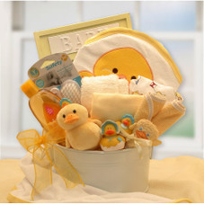 New Baby Bath Time Gift Basket (Yellow) product image