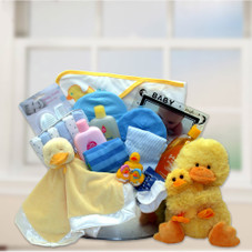 New Baby Deluxe Bath Time Gift Basket (Blue) product image