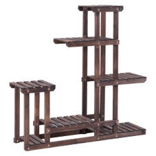 Indoor/Outdoor Wooden 6-Shelf Plant Display Stand product image