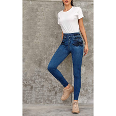 Women's Fur Lined High Waisted Seamless Denim Jeggings (3-Pack) product image