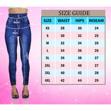 Women's Fur Lined High Waisted Seamless Denim Jeggings (3-Pack) product image