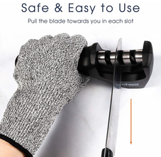 Kitchen Knife Sharpening Tool with Cut-Resistant Glove product image