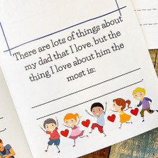 Fill-in-the-Blank Prompt 'Best Dad Ever!' Paperback Book, Written by Your Child! product image