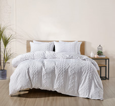 Bibb Home® 2,000TC 3-Piece Tufted Duvet Cover Set product image