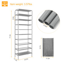 10-Tier Shoe Rack Shelving Unit product image