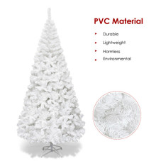 5/6/7/8-Foot White Christmas Tree with Solid Metal Legs product image