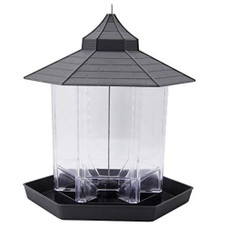 Panorama Bird Feeder Hexagon Shaped with Roof Hanging Feeder product image