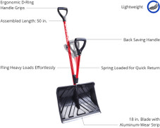 Snow Joe Shovelution Strain-Reducing Snow Shovel with Spring-Assist product image