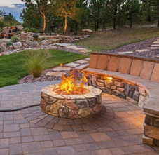 28" Propane Fire Pit with Weather-Resistant Stone-like Finish  product image