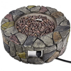 28" Propane Fire Pit with Weather-Resistant Stone-like Finish  product image