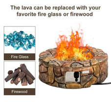 28" Propane Fire Pit with Weather-Resistant Stone-like Finish  product image