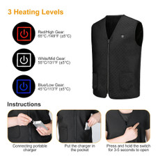 N'Polar™ 5-Zone Fleece-Lined Heated Vest with Power Bank product image