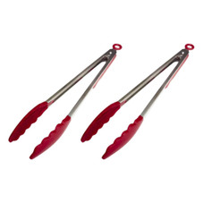 StarPack™ Nonstick Silicone and Stainless Steel Kitchen Tongs (2-Pack) product image