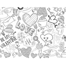 Personalized Valentine's Coloring Tablecloth product image
