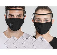 Cotton Face Mask with Eye Shield and Carbon Filters (3-Pack) product image