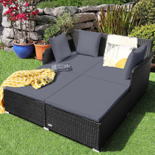 Cushioned Outdoor Patio Rattan Daybed product image