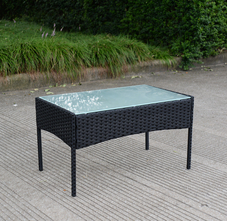 Black Rattan 4-Piece Outdoor Patio Wicker Sofa Set product image