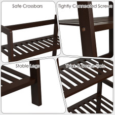 4-Tier Bamboo Ladder Shelf Display Stand product image