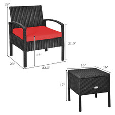 3-Piece Patio Rattan Furniture Set  product image