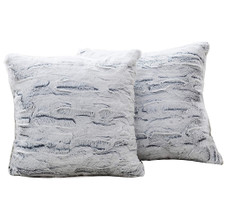 Super Soft Embossed Faux Fur Throw Pillows (Set of 2) product image