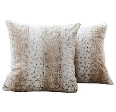 Super Soft Embossed Faux Fur Throw Pillows (Set of 2) product image