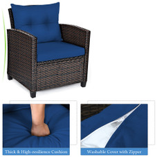 3-Piece Rattan Patio Furniture Set with Table product image