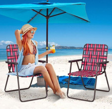 Folding Steel and PE Webbed Lawn Chair (2- to 6-Pack) product image