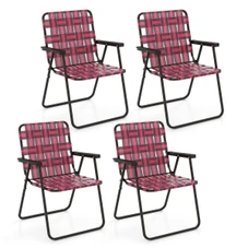 Folding Steel and PE Webbed Lawn Chair (2- to 6-Pack) product image