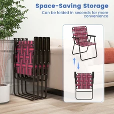 Folding Steel and PE Webbed Lawn Chair (2- to 6-Pack) product image